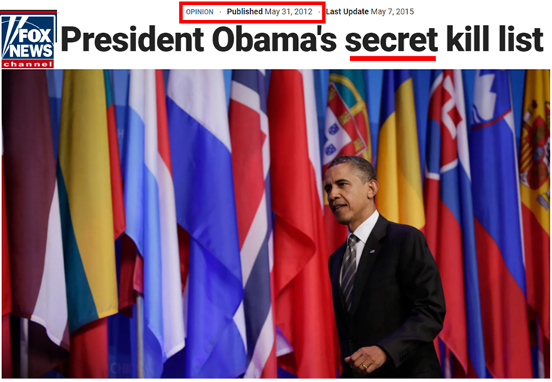 Barack Obama SECRET KILL LIST